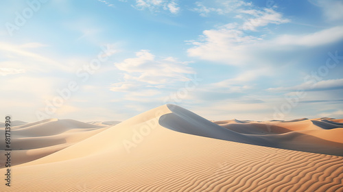 Pristine sand dunes, windswept patterns narrating tales of the ever-changing beach AI generative