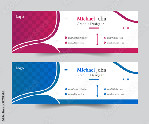 Email Signature Personal Identity Design Template.