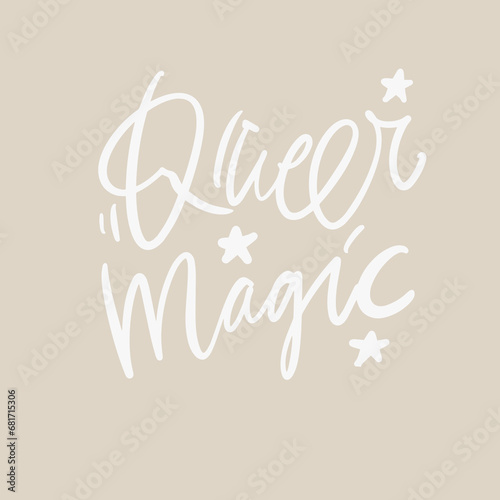 Gay quotes hand lettering illustration for your design