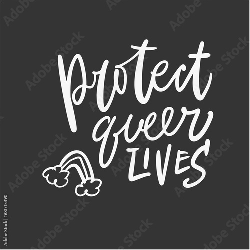 Gay quotes hand lettering illustration for your design