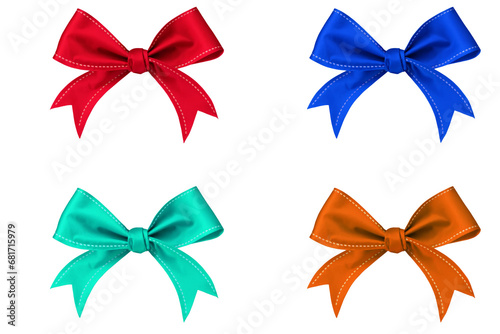 set of colorful ribbons, png
