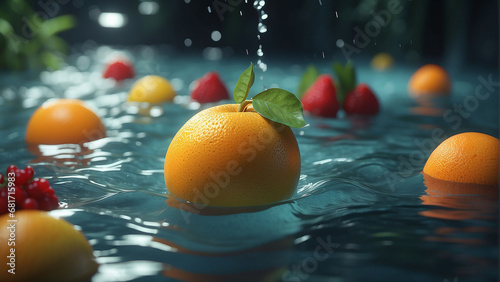 Modeled and rendered using Blender with a focus on creating realistic underwater lighting effects AI-Generative
