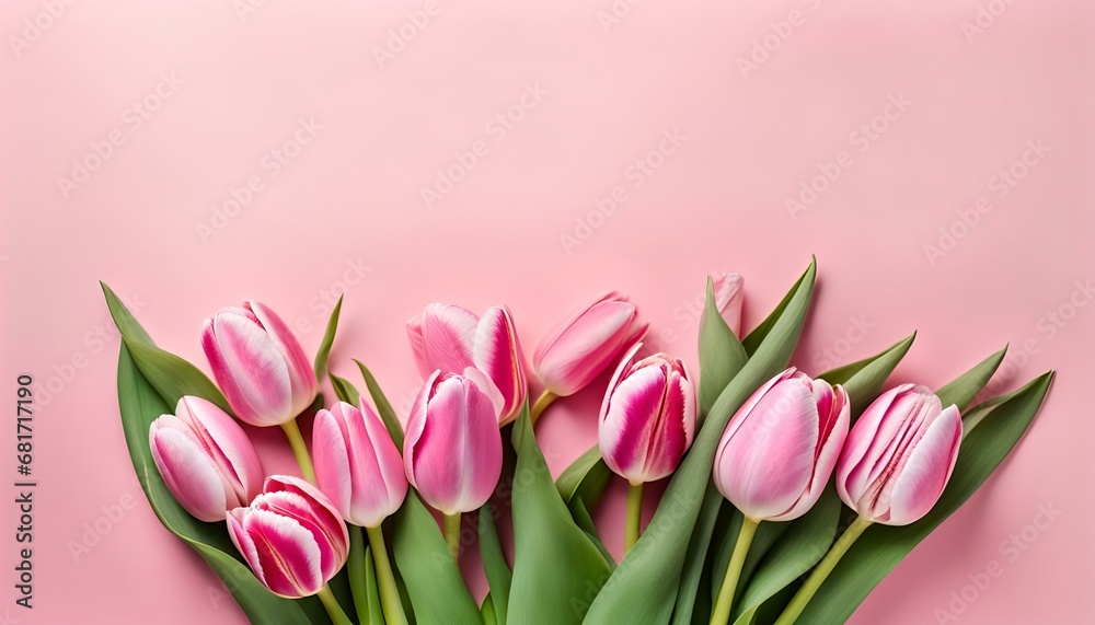 Beautiful composition spring flowers, pink tulips flowers on pastel pink background, tulips bouquet on pink background with copyspace, Beautiful spring flowers. Valentine's Day, Easter, Birthday. Beautiful composition spring flowers, pink tulips flowers on pastel pink background, tulips bouquet on pink background with copyspace, Beautiful spring flowers. Valentine's Day, Easter, Birthday.