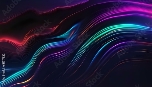 dark gradient Trendy texture with polarization effect and colorful neon holographic stains  neon lights background  Abstract background neon style  