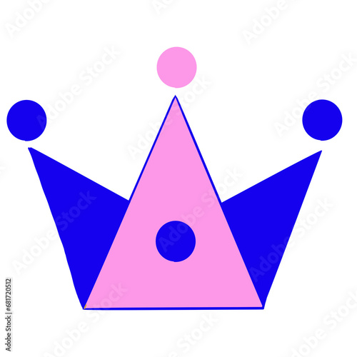Pink blue crown