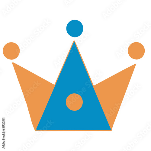Blue yellow crown