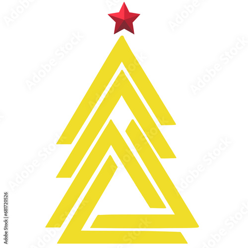 Yellow Christmas tree