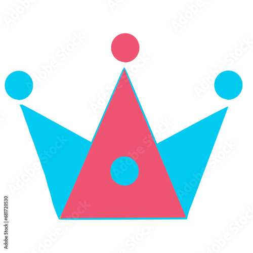 Red blue crown 