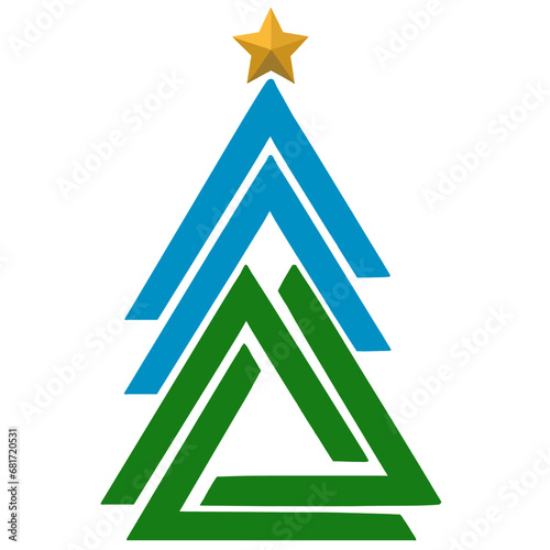 Blue Christmas tree
