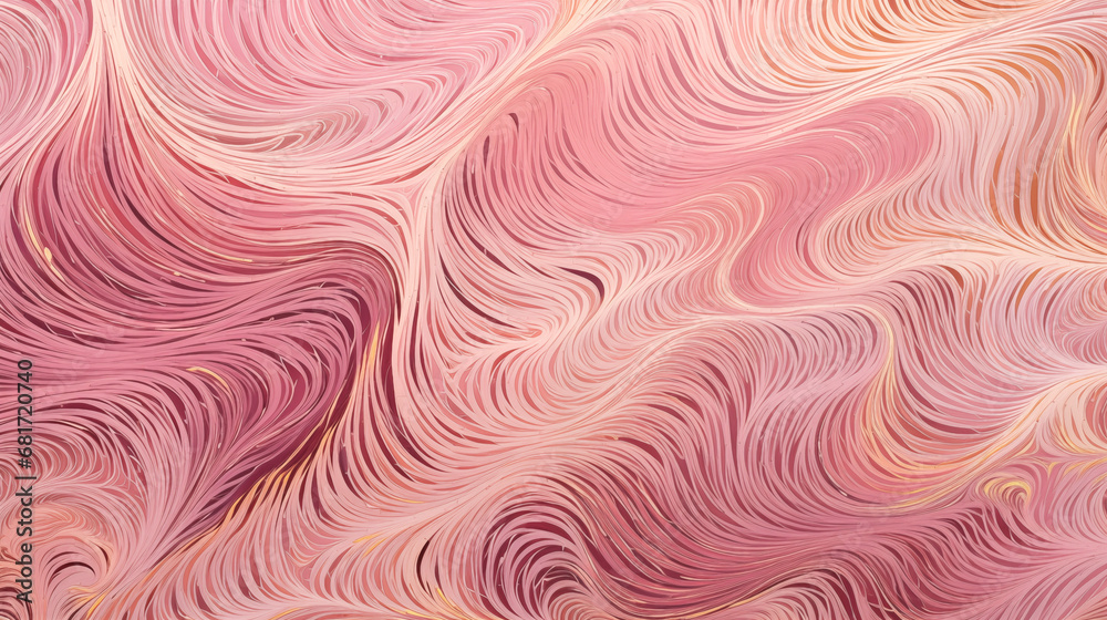 Fototapeta premium Abstract background with wavy lines in pink colors. 