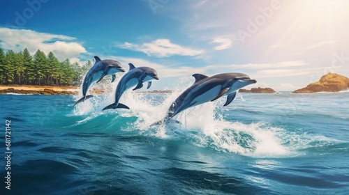 coastal wonders as spinner dolphins leap and play off the coast of Sri Lanka
