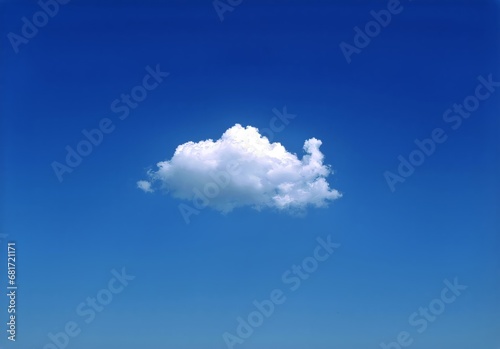White cloud shape isolated over solid background, cumulus single cloud illustration photo
