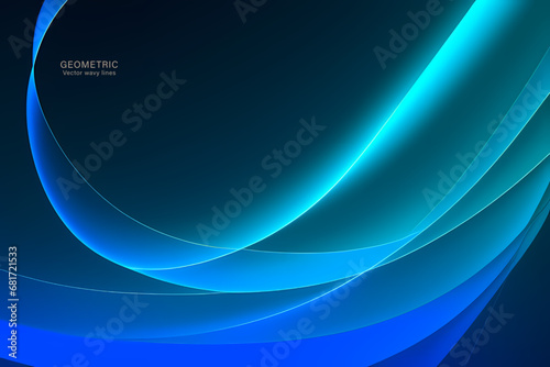 Minimal Abstarct Dynamic textured background design in 3D style with dark blue color. Vector illustration.