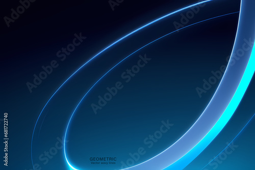 Minimal Abstarct Dynamic textured background design in 3D style with dark blue color. Vector illustration.