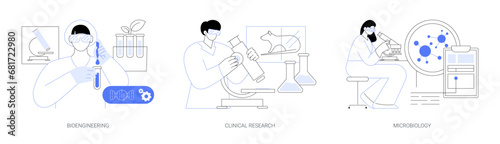 Medical research isolated cartoon vector illustrations se