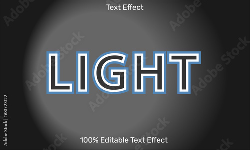 Light text effect in 3d