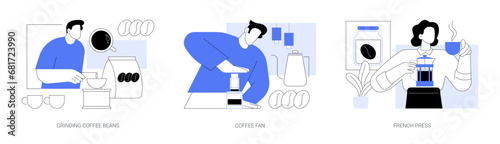 Morning coffee isolated cartoon vector illustrations se