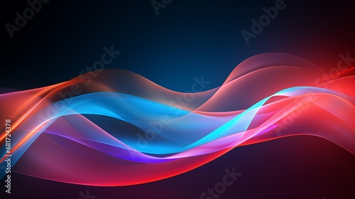 Abstract streaming neon wave foundation