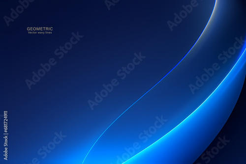 Minimal Abstarct Dynamic textured background design in 3D style with dark blue color. Vector illustration.