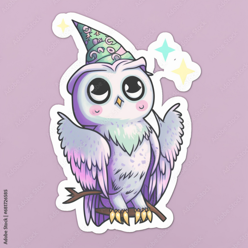 Owl Illustration for Digital and Print Projects, AI Generative Owl Illustration for Digital and Print Projects, AI Generative