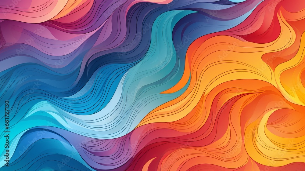 Fototapeta premium A energetic and exuberant foundation including strong and colorful twirls culminate for including a perky touch to any design