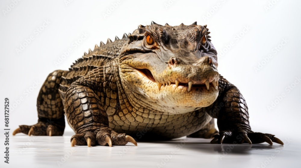 Naklejka premium Crocodile isolated on a white background