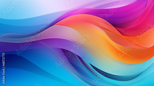 Abstract background outline with multi colored plan shapes