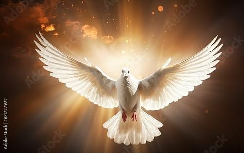 Spiritual Dove Symbolizing Holy Spirit - Icon of Peace, Love, and Religious Harmony © idea