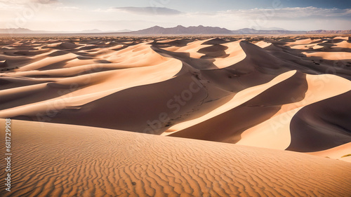 Sand dunes in the Sahara desert 
