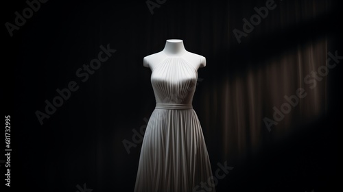 White dress on a mannequin.