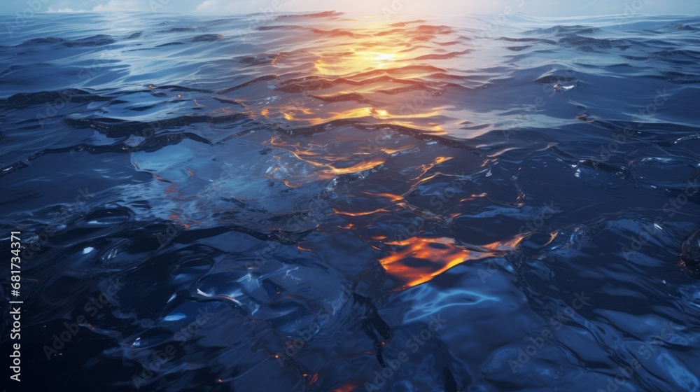 Ocean oil pollution.