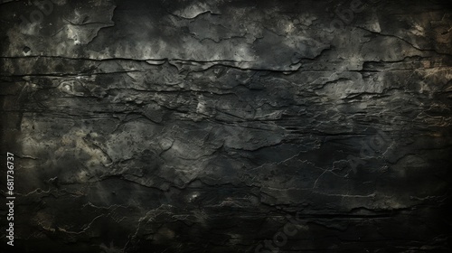 Aged and Textured Black Wall with Cracks