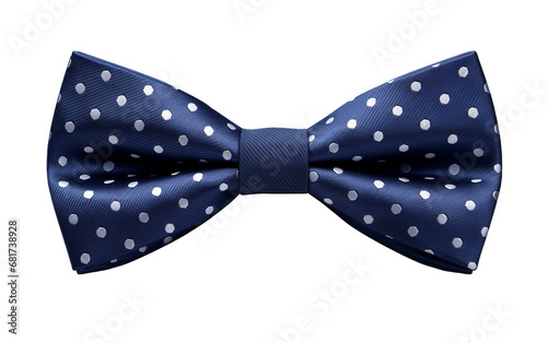 Attractive Blue Color Silk Bow Tie Isolated on Transparent Background PNG.