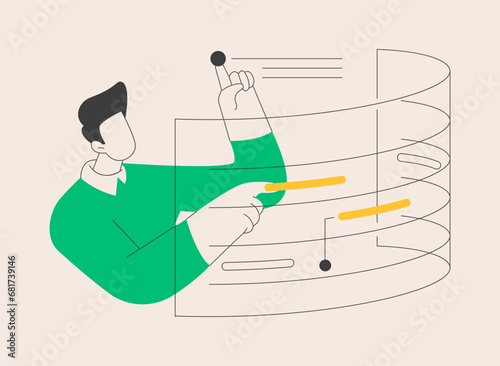 Project management abstract concept vector illustration.