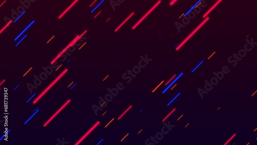 Abstract light streaks effect animation background.light streaks effect. Seamless loop. space travel, space diver. animation stellar acceleration. Music festival, nightclub stage visual 4K. photo