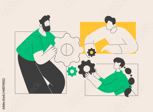 Collaboration abstract concept vector illustration.