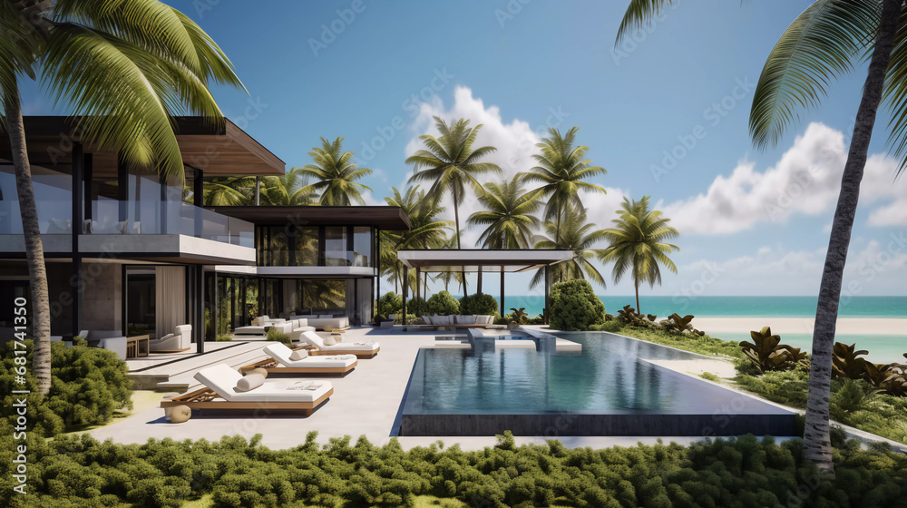 Picture of Beautiful pool villa penthouse home apartment with sunning ocean open ...