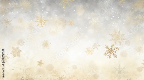 A gold and silver themed background with a subtle snowflake pattern