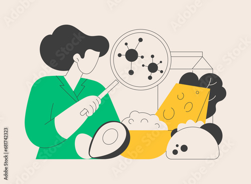 Food contamination abstract concept vector illustration.
