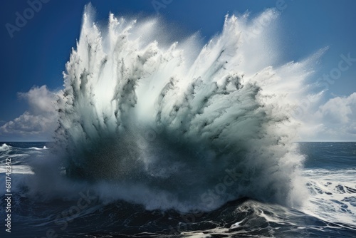 Ocean's Fury: The Majestic Power of a Crashing Wave 