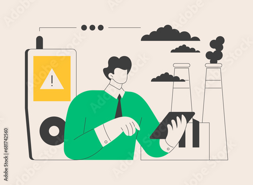 Air quality control abstract concept vector illustration.