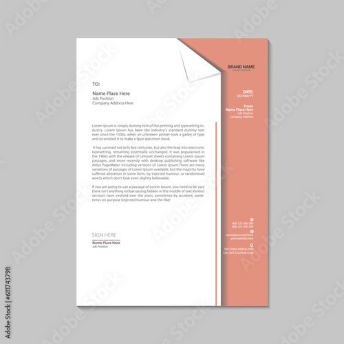 Modern Official letterhead design template