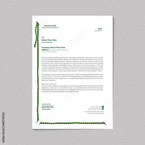 creative shape & modern letterhead design 