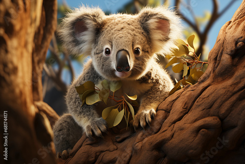 koala bear in tree Australian nature