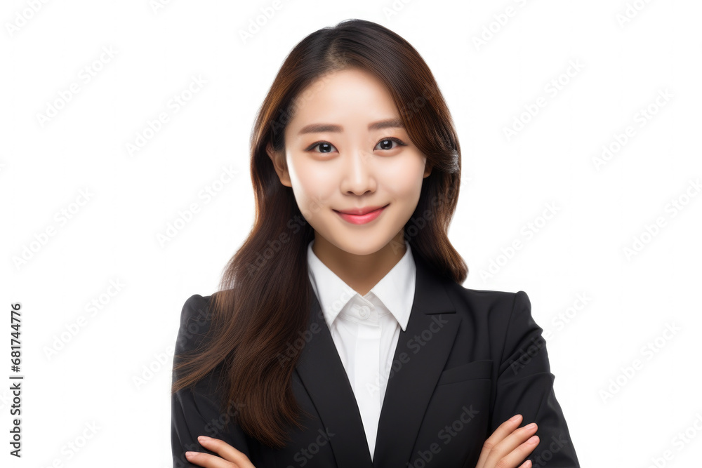 Woman dressed in business suit strikes confident pose. This versatile image can be used for corporate presentations, website banners, or promotional materials Woman dressed in business suit strikes confident pose. This versatile image can be used for corporate presentations, website banners, or promotional materials