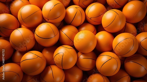 orange basketball balls background