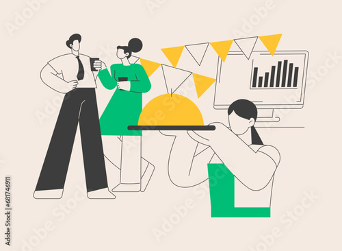 Corporate party abstract concept vector illustration. © Visual Generation