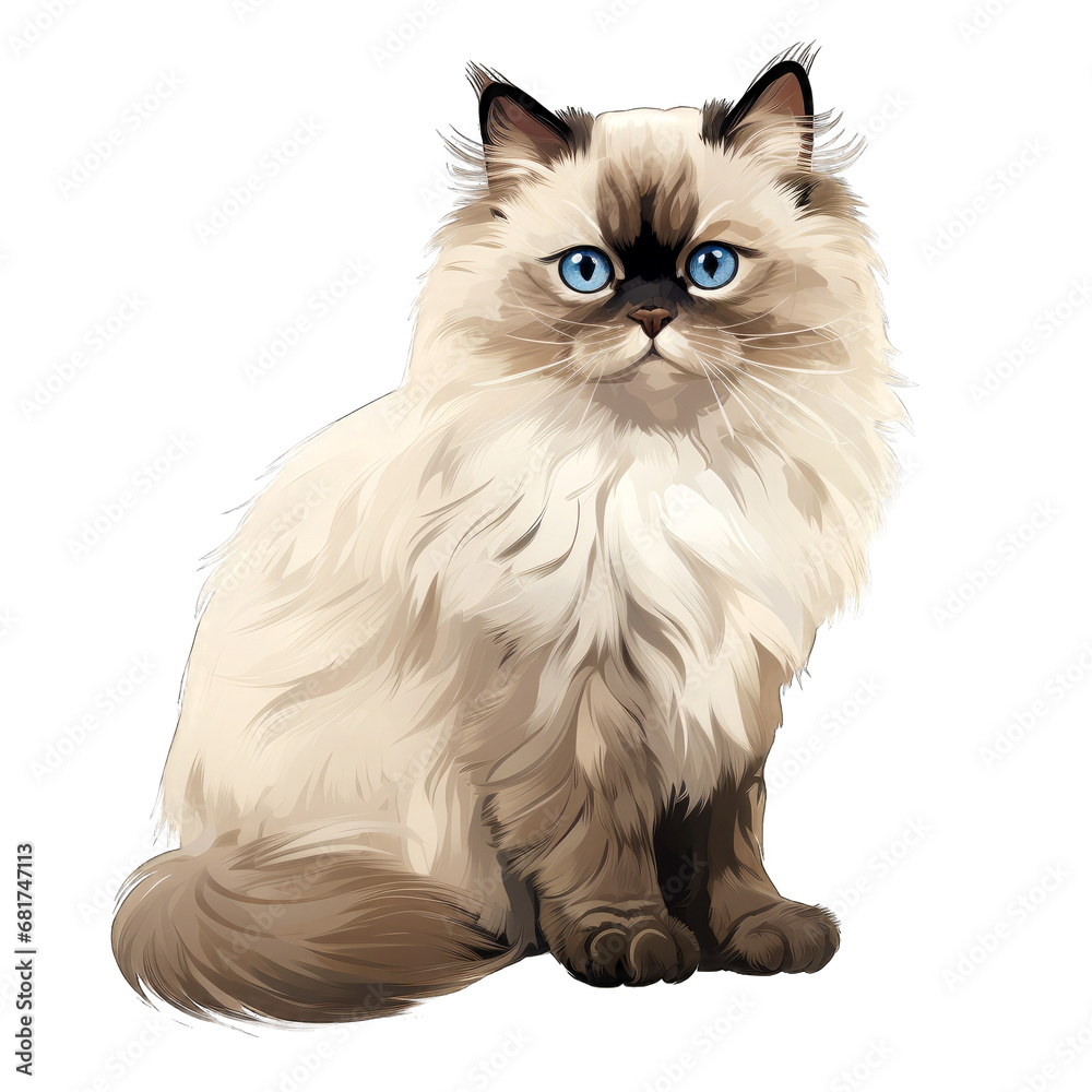 Fototapeta premium Himalayan cat png