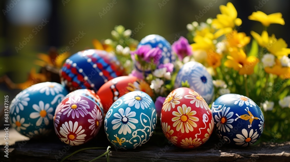 Easter decorative eggs arrangement Easter decorative eggs arrangement