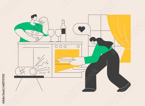 Home cooking abstract concept vector illustration. © Visual Generation